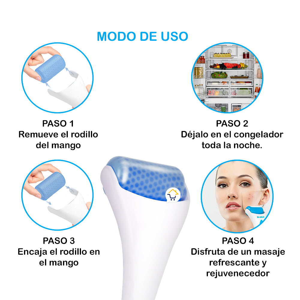 ❄️ Ice Roller Crioterapia | Masajeador Facial | Rodillo de Hielo | Tonificación ✨💆‍♀️