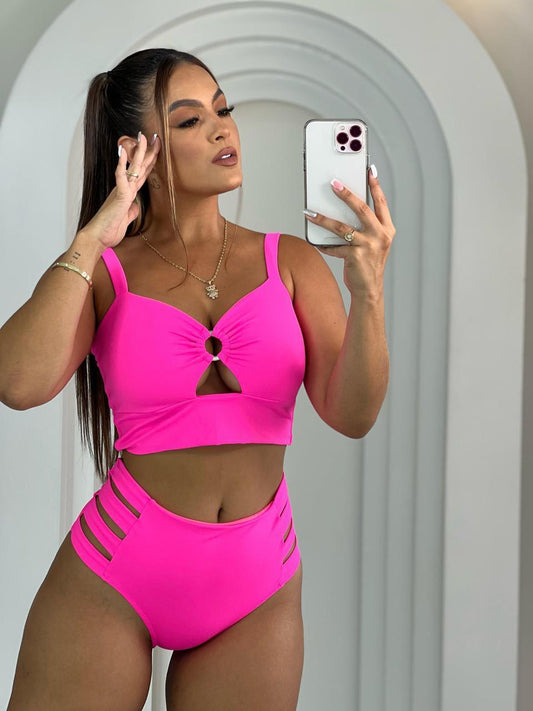 Bikini Talle Alto con Diseño Cut-Out